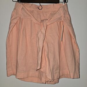 Land And Sea Washable Linen Blend Tie Front Shorts